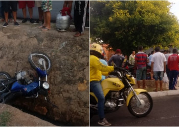 Motoqueiro cai em galeria no bairro Mocambinho e fica gravemente ferido